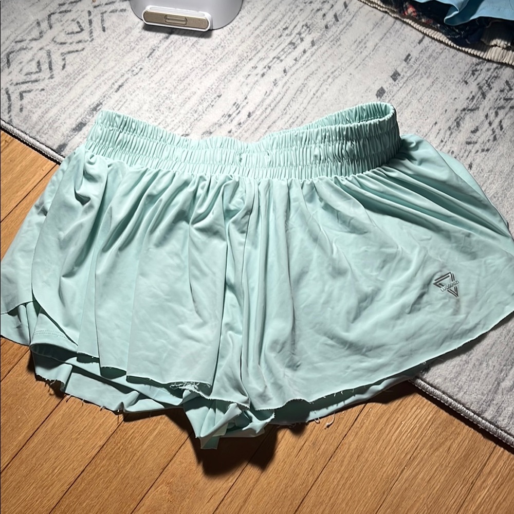 Women's Athletic Shorts in Light Blue